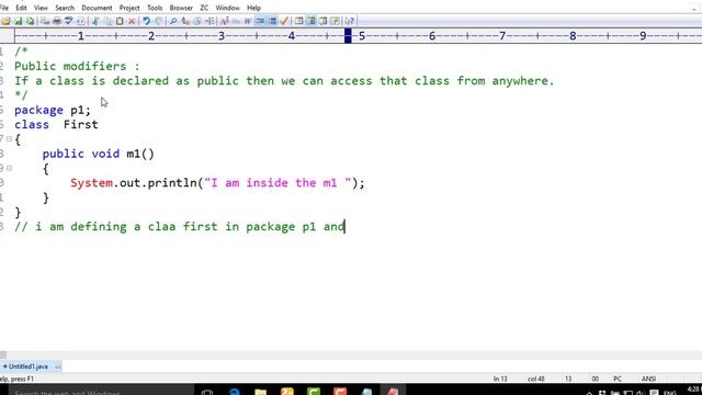 Public: Modifier in java смотреть онлайн