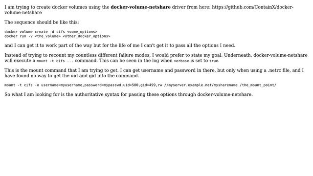 DevOps & SysAdmins: How to create CIFS docker volume with username, password, uid, and gid? смотреть онлайн