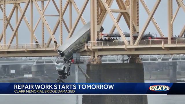 Repair work starts Wednesday on Clark Memorial Bridge смотреть онлайн