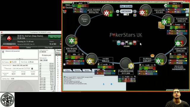 Late night online poker session - MTTs on Pokerstars, 2 final tables, multiple FT bubbles (Part 27 смотреть онлайн