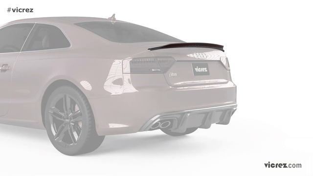 Vicrez VZ3 Carbon Fiber Rear Wing Spoiler vz101065 | Audi S5 Coupe 2009-2016 | Overview смотреть онлайн