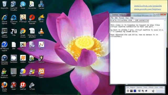 Oracle VirtualBox - Suse VM connecting to host Win7 Pro USB port смотреть онлайн