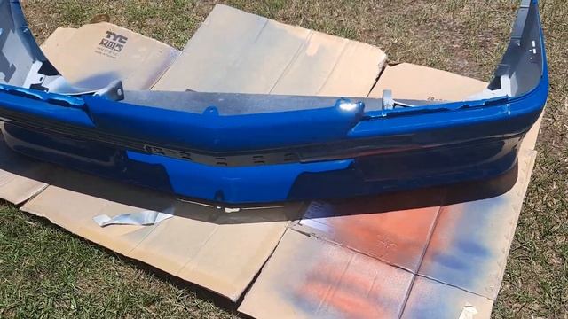 VK Blue Meanie front bar, painted with Devilbiss GTI PRO LITE with 1.3mm tip and TE20 aircap. смотреть онлайн