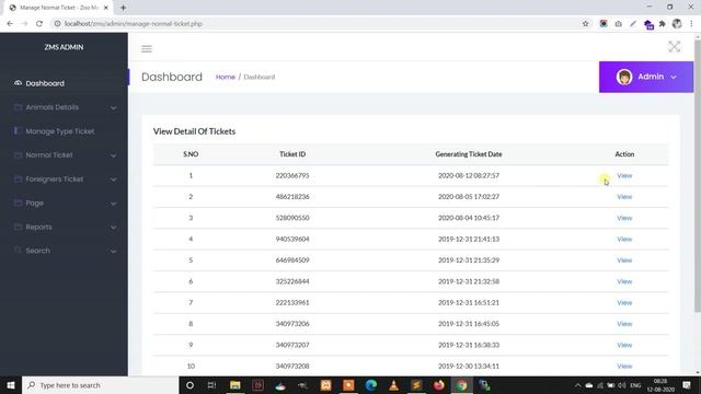 Zoo Management System Using PHP and MySQL смотреть онлайн