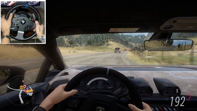 Lamborghini Huracan STO - Forza Horizon 5 | Steering Wheel Gameplay смотреть онлайн