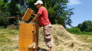 Тюковальщик. Пресс для сена своими руками. Тюк за 5 минут