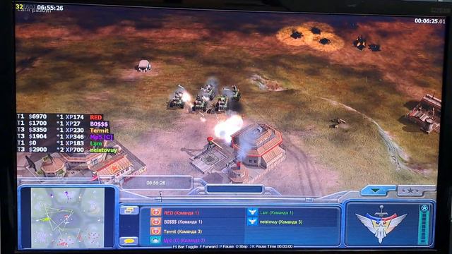 Generals 007, neistovuy+Termit+Mp5[C] против RED+BO$$$+Lam бой генералов смотреть онлайн