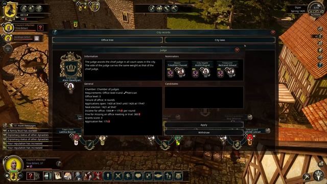 Becoming A JUDGE - The Guild 3 || HARDMODE Medieval Economy & Life Simulation Part 10 смотреть онлайн