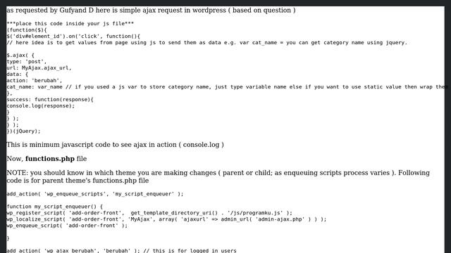 Wordpress: My ajax wont sent the data, please correct my code (2 Solutions!!) смотреть онлайн