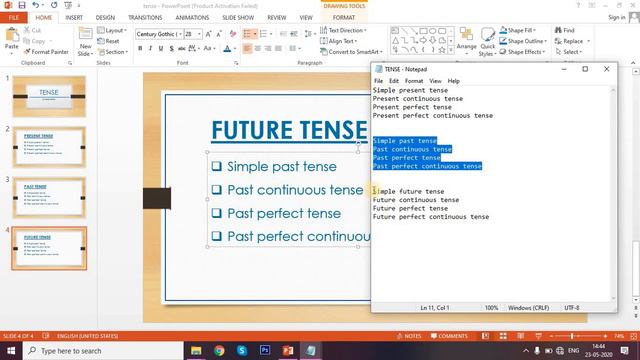 POWERPOINT SLIDE SHOW ANIMATION WITH TENSE | HOW TO ADD MUSIC IN POWERPOINT | TRANSITION EFFECT смотреть онлайн