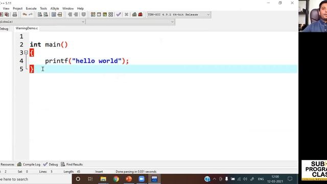Difference Between Compiler Error & Compiler Warning | Lesson-14 | Learn C Programming смотреть онлайн
