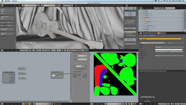 Blender Rendering Cycles Guitar Sample смотреть онлайн