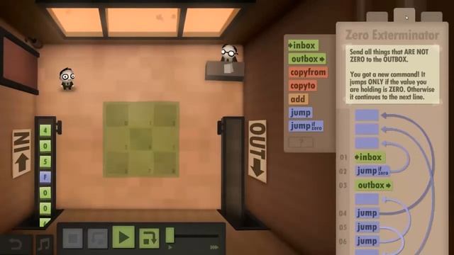 Human Resource Machine Walkthrough - 07 - Zero Exterminator смотреть онлайн