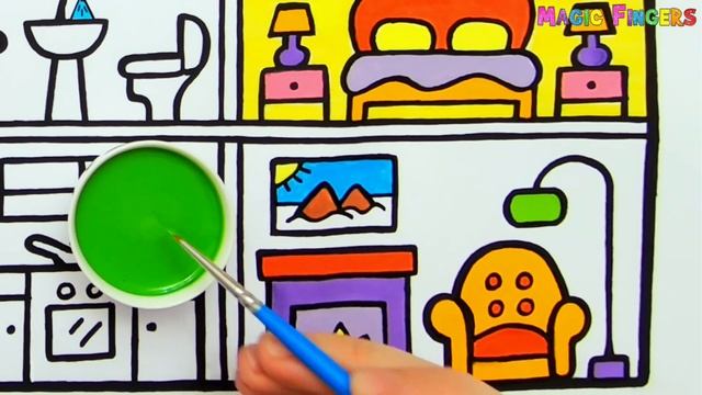 Bagian Rumah Menggambar, Melukis dan Mewarnai untuk Anak, Balita | Cara Menggambar Mudah #262 смотреть онлайн
