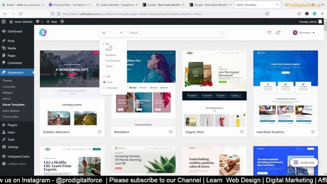 How to Install Astra Free Theme & Starter Templates on WordPress смотреть онлайн