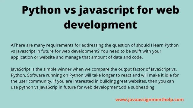 python vs javascript in future for web development смотреть онлайн