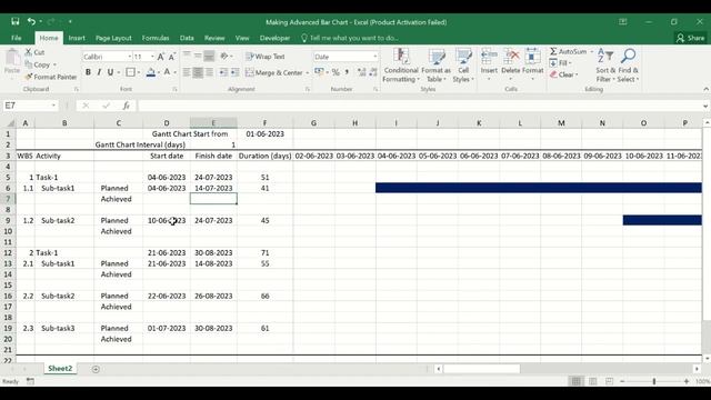Interactive Excel Gantt Chart | Excel Bar Chart смотреть онлайн