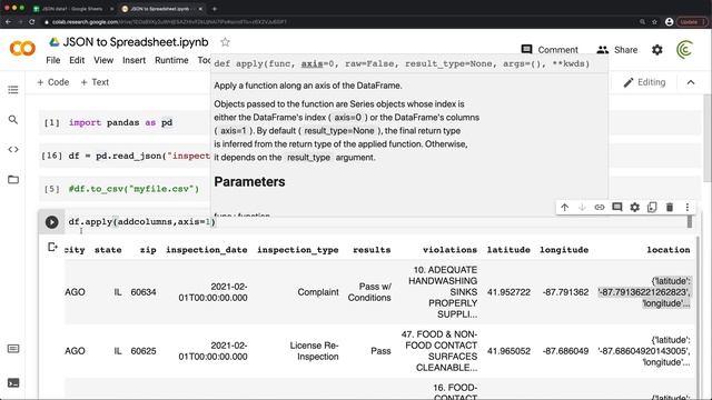 How to Convert JSON to Excel, CSV and Google Sheets - Google Colab смотреть онлайн