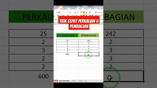 TEHNIK CEPAT PERKALIAN & PEMBAGIAN #belajarexcel #excelpemula #excel #belajarexcel смотреть онлайн