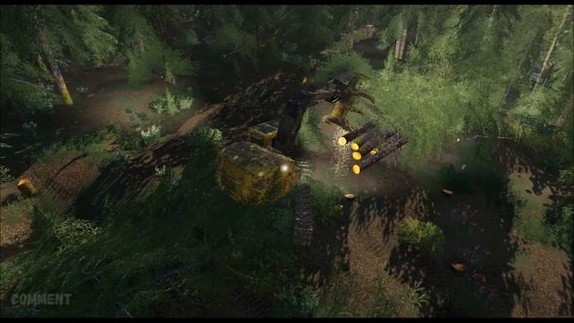 Tigercat LX855D | FS19 | American style of logging | Step one: felling the forest смотреть онлайн