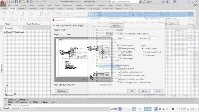 วิธีแปลง .pdf to .dwg ใน AutoCAD 2020 смотреть онлайн