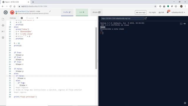 Estructuras de control condicionales смотреть онлайн