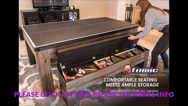 TABLE TENNIS-POOL Atomic 7' Hampton 3-in-1 Combination Table Includes Billiards смотреть онлайн