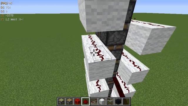 Механизм поршневой лифт легкий вверх. #майнкрафт #редстоун