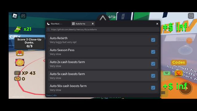 Dunking Simulator Script | Infinite Money & More | Hydrogen and Fluxus - Roblox Mobile Exploiting смотреть онлайн