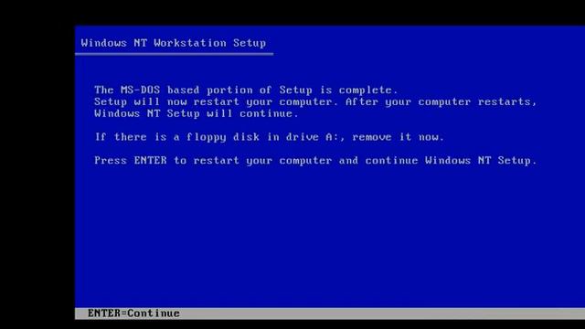 Установка Windows NT 5.0 Build 1515 смотреть онлайн