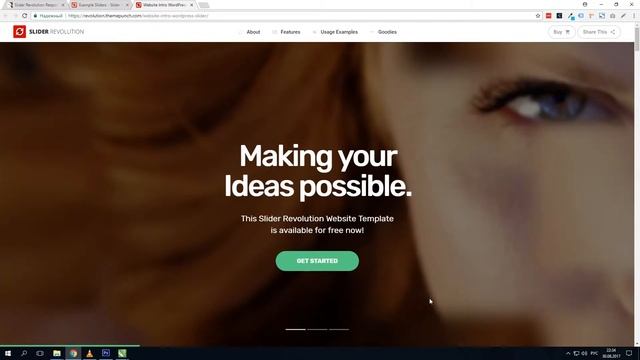 Slider Revolution. Примеры слайдера. Azbuka Wordpress смотреть онлайн