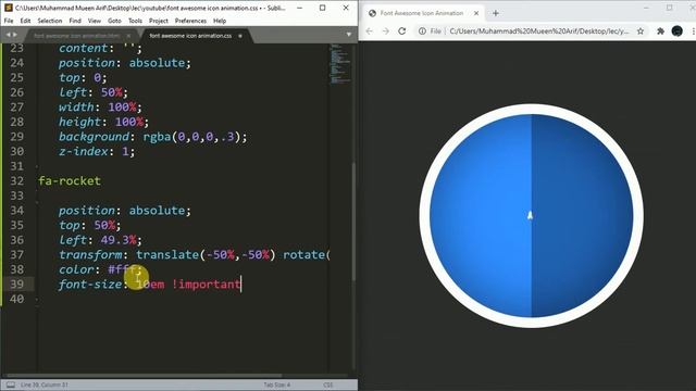 Font Awesome Icon Animation With Html And CSS смотреть онлайн