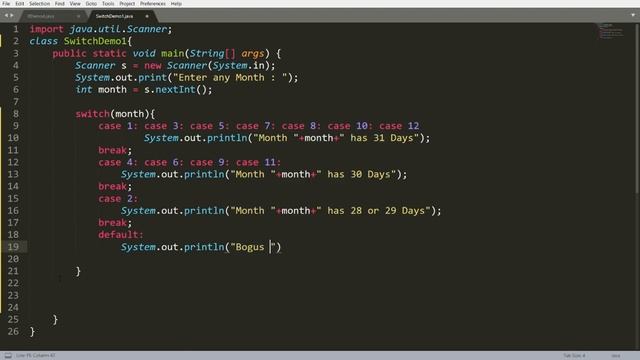 Java - switch statement with explanation and practical demonstrations смотреть онлайн
