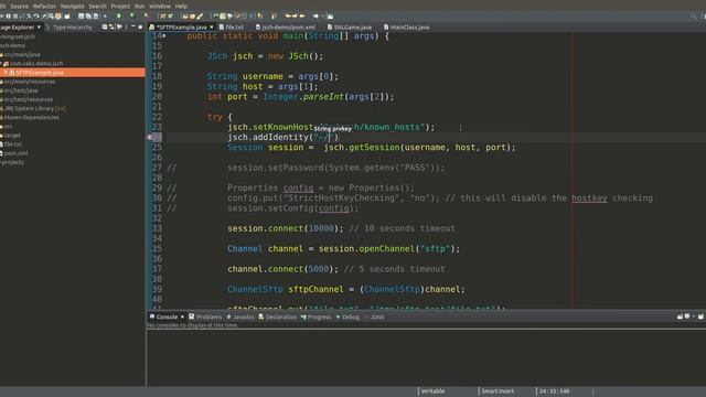 SFTP in Java | JSch | SSH Java - Public key authentication смотреть онлайн
