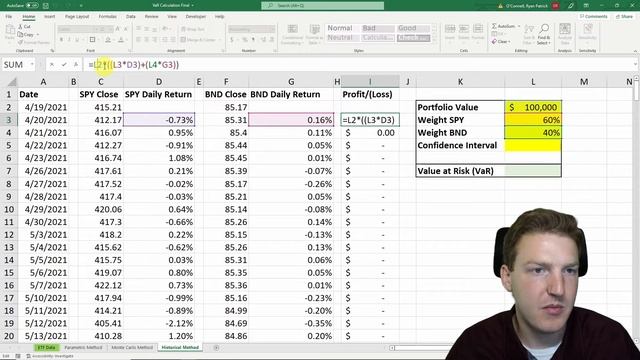 Historical Method: Value at Risk (VaR) In Excel смотреть онлайн