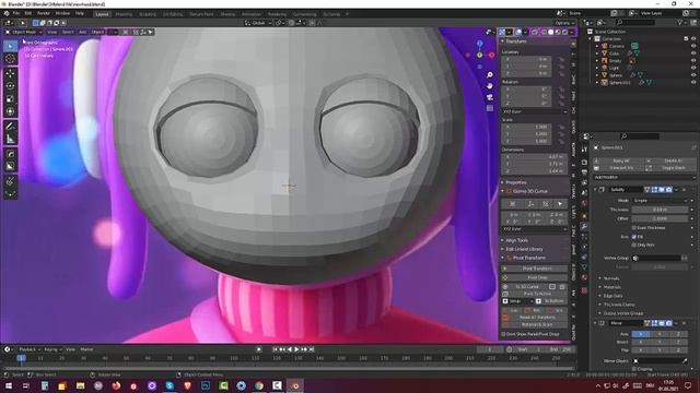 53 Blender 2.91.Tutorial Skulpting and Rigging. Girl Head (Part2) смотреть онлайн