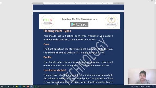 Java courses Part - 8 Data types in Java Java course for begginers in HINDI смотреть онлайн