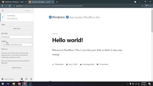 How to Change WordPress Site Title and Tagline | WordPress Beginners Tamil смотреть онлайн