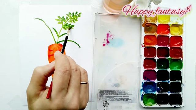 Как нарисовать морковь! Уроки для детей? смотреть онлайн