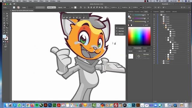 SrGato Mascot Design Sketch to Vector смотреть онлайн