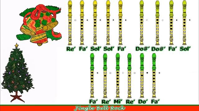 Jingle Bell Rock on Recorder (NOTES) смотреть онлайн