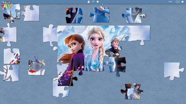 Disney FROZEN 2 Jigsaw Puzzle Elsa Anna Olaf Sven Kristoff Play Kids Learning Toys смотреть онлайн