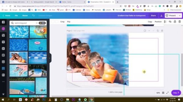 Canva: Create a gradient that fades to transparent