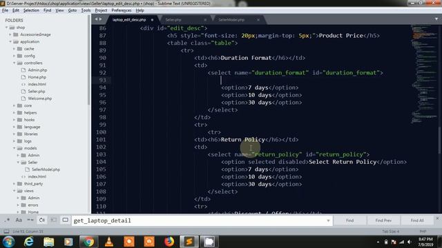 E-commerce Project in Code-igniter Framework Part-175 ( Show Value in Edit Laptop Listing Page ) смотреть онлайн