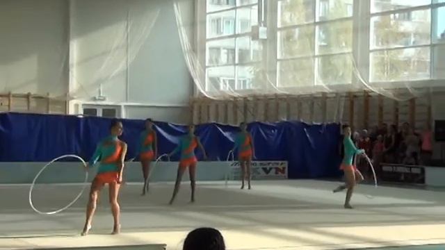 Групповое упражнение - юниоры 5 обручей смотреть онлайн