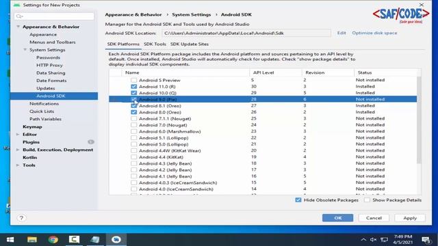 Android Studio Tutorials - Download and Install Android Studio with SDK in Hindi/Urdu Part-1 смотреть онлайн