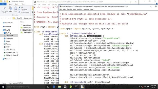 PyQt : Open Other Window When Button Clicked. смотреть онлайн