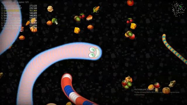Worms Zone. Червячная зона. Ио игра как Slither io. 1 место в топе смотреть онлайн