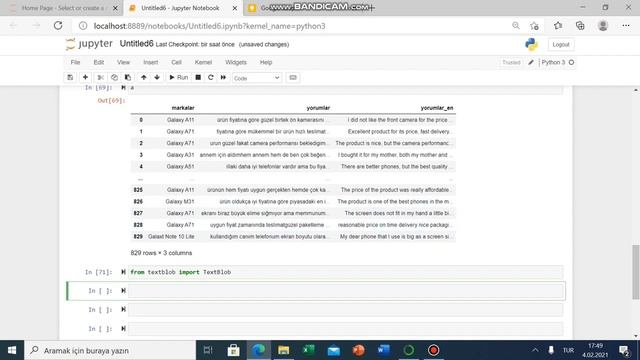 Ürün Yorumlarının Duygu Analizi (Sentiment Analysis) смотреть онлайн