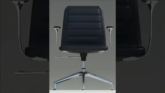 3D Model Lotus Low Black Leather Armchair Review смотреть онлайн